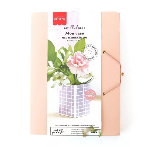 Vase en mosaïque, kit créatif heymolly.fr