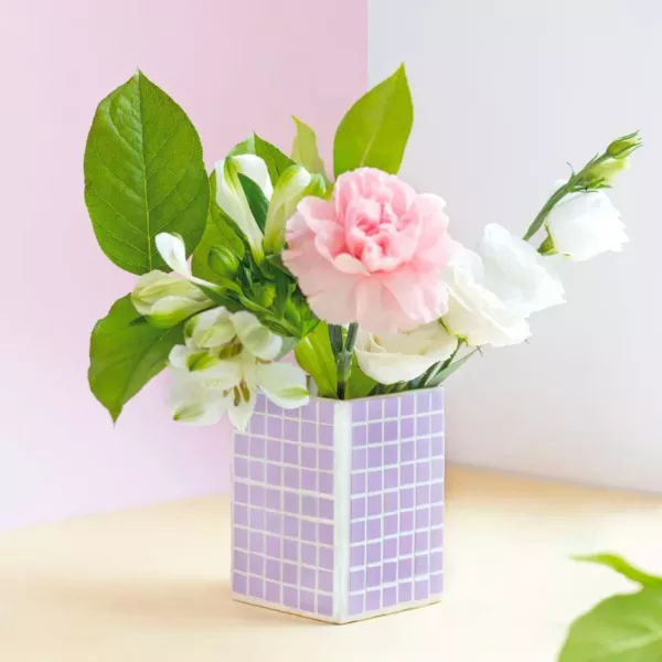 Vase en mosaïque, kit créatif heymolly.fr
